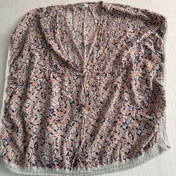 Summersalt Swim Coverup Boho Poncho Drawstring Womens small Crochet Beachy Pool - Picture 10 of 14